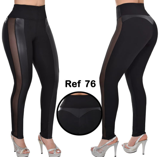 076 LEGGINS COMBINADO EFECTO CUERO